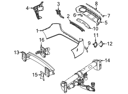 2025 Mercedes-Benz GLS450 Bumper & Components - Rear