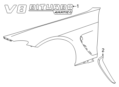 2024 Mercedes-Benz AMG GT 55 Exterior Trim - Fender