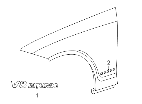 2012 Mercedes-Benz CLS63 AMG Exterior Trim - Fender Diagram