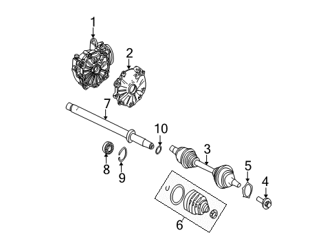 2008 Mercedes-Benz C300 Front Axle & Carrier