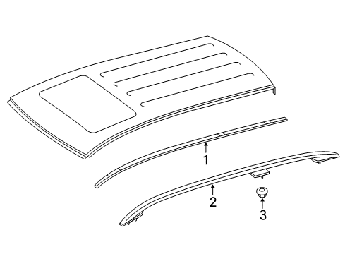 2013 Mercedes-Benz ML350 Exterior Trim - Roof