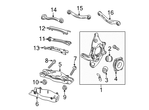 2020 Mercedes-Benz E53 AMG Rear Suspension Components Diagram