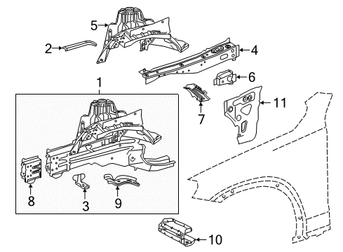 2018 Mercedes-Benz GLC63 AMG Inner Components - Fender