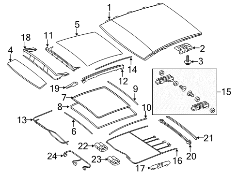 2017 Mercedes-Benz GLE43 AMG Sunroof Diagram