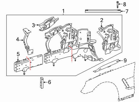 2016 Mercedes-Benz SL63 AMG Structural Components & Rails