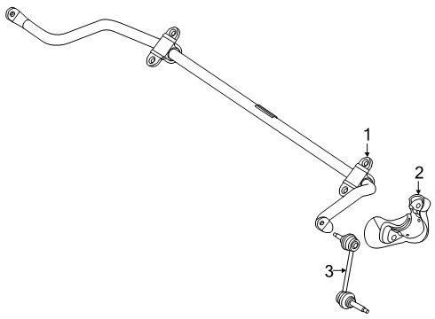 2024 Mercedes-Benz C63 AMG S E Performance Stabilizer Bar & Components Diagram 2