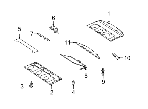 2007 Mercedes-Benz S550 Interior Trim - Rear Body Diagram