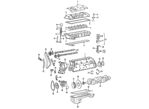 1995 Mercedes-Benz E300 Serpentine Idler Pulley Diagram for 606-031-01-01