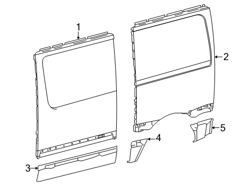 2025 Mercedes-Benz eSprinter Side Panel & Components