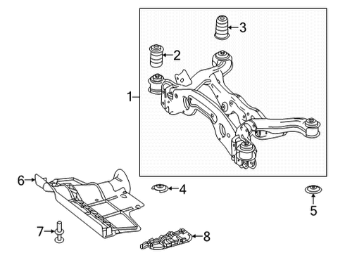 2023 Mercedes-Benz GLB250 Suspension Mounting - Rear Diagram