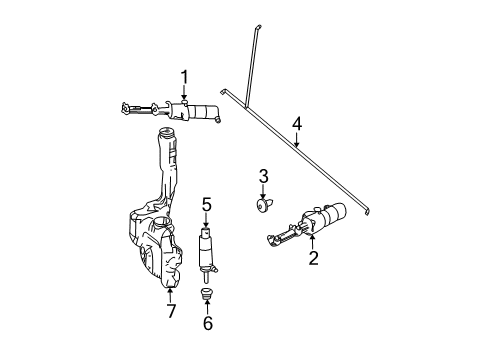 2008 Mercedes-Benz C300 Headlamp Washers/Wipers