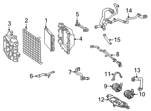 2021 Mercedes-Benz AMG GT Black Series Radiator & Components Diagram