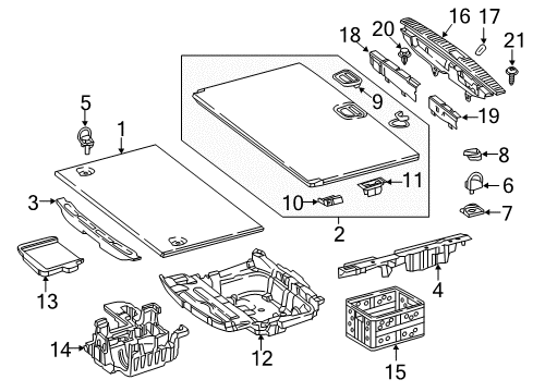 2019 Mercedes-Benz E450 Floor Cover Handle Diagram for 099-680-01-84-9051