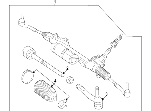 2023 Mercedes-Benz GLS450 Steering Gear & Linkage Diagram