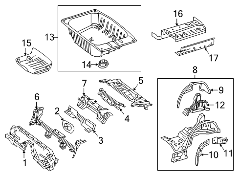 2023 Mercedes-Benz C43 AMG Rear Floor & Rails