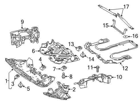 2018 Mercedes-Benz S65 AMG Splash Shields Diagram 2