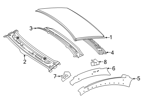 2018 Mercedes-Benz S63 AMG Roof & Components Diagram