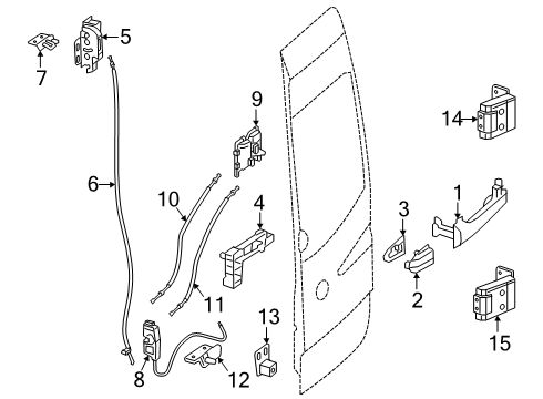 2024 Mercedes-Benz eSprinter Lock & Hardware Diagram 2