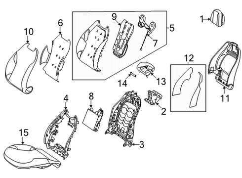 2025 Mercedes-Benz EQS 580 Passenger Seat Components Diagram
