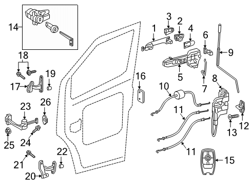 2023 Mercedes-Benz Sprinter 3500XD KEY WITH 2 BUTTONS Diagram for 907-905-84-08-9999
