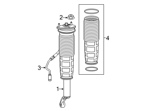 2019 Mercedes-Benz S560 Shocks & Components Diagram 5