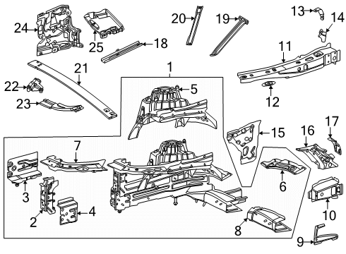2024 Mercedes-Benz C63 AMG S E Performance Structural Components & Rails
