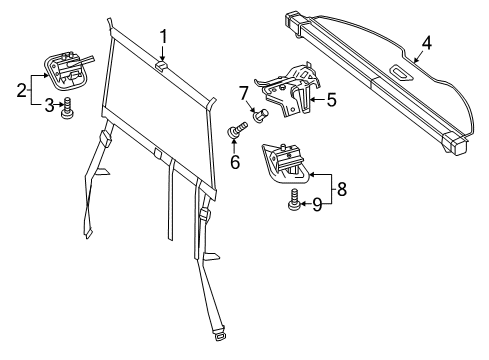 2016 Mercedes-Benz B250e Interior Trim - Rear Body Diagram