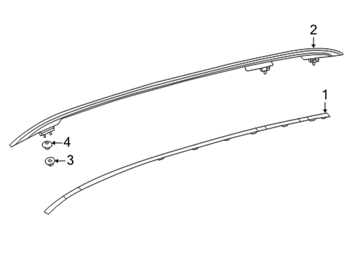 2023 Mercedes-Benz GLB250 Exterior Trim - Roof Diagram 2