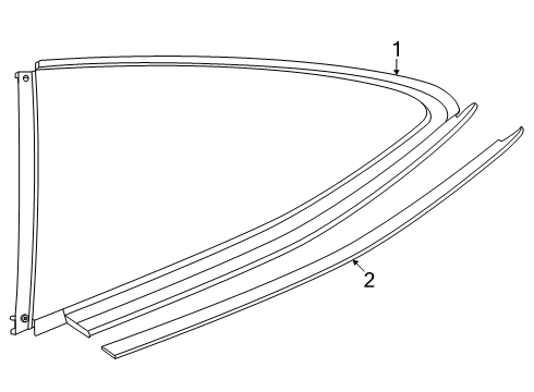 2024 Mercedes-Benz AMG GT 55 Glass & Hardware - Quarter Panel