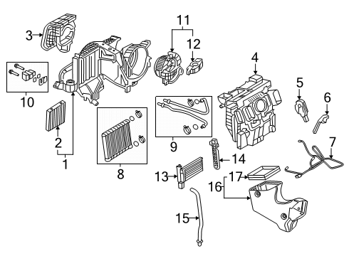 2024 Mercedes-Benz eSprinter A/C Evaporator & Heater Components