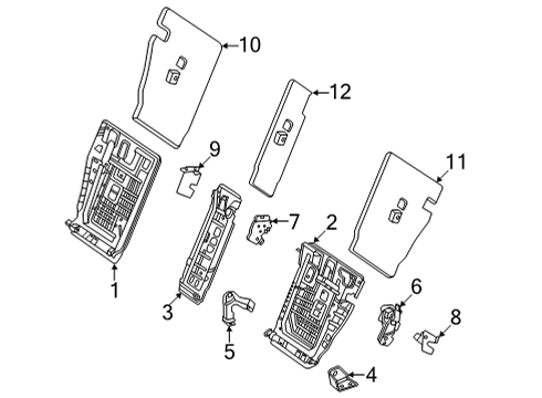 2025 Mercedes-Benz EQS 580 Rear Seat Components Diagram 4