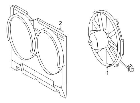 2001 Mercedes-Benz CLK430 Cooling Fan Diagram 2