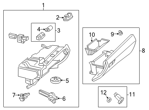 2012 Mercedes-Benz C250 Glove Box Diagram