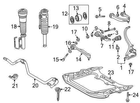2004 Mercedes-Benz S500 Front Suspension Components