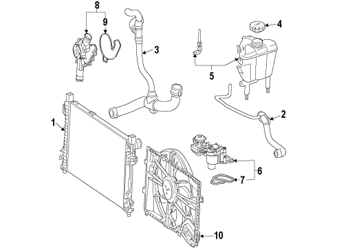 2007 Mercedes-Benz CL600 Cooling System Diagram