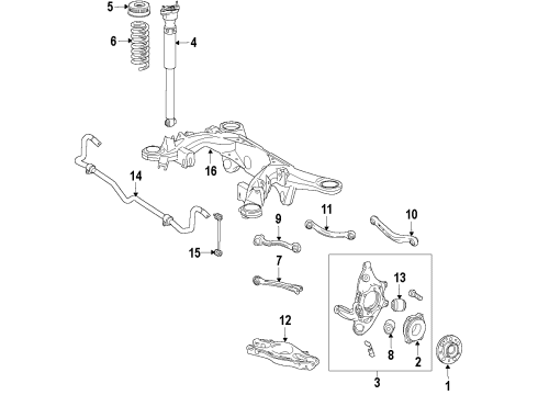 2012 Mercedes-Benz E350 Lower Control Arm - Rear Diagram