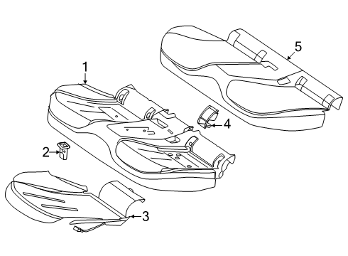 2024 Mercedes-Benz E450 OUTER COVER, RR SEAT CUSH Diagram for 214-920-65-01-8AB4