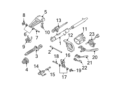 2004 Mercedes-Benz C240 Steering Column Assembly