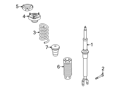 2006 Mercedes-Benz CLS500 Shocks & Components Diagram 2