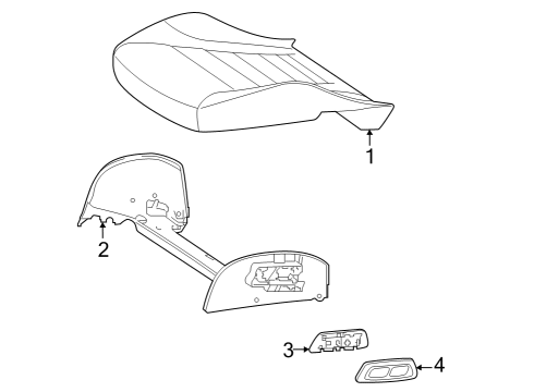 2020 Mercedes-Benz GLC300 Passenger Seat Components Diagram