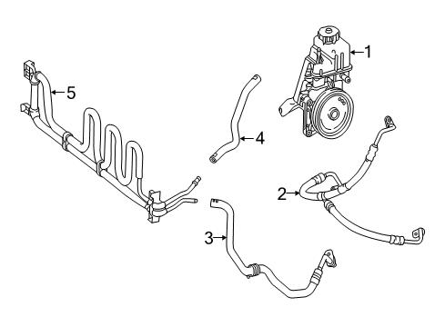 2014 Mercedes-Benz SLK350 P/S Pump & Hoses Diagram