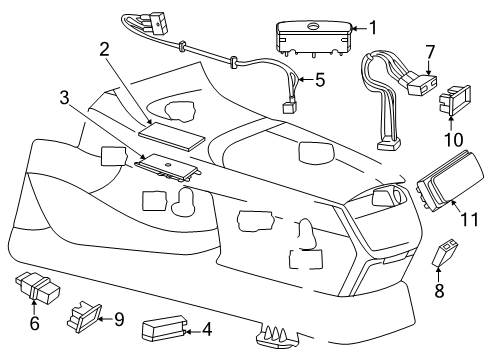 2024 Mercedes-Benz EQE SUV AMG Electrical Components - Console