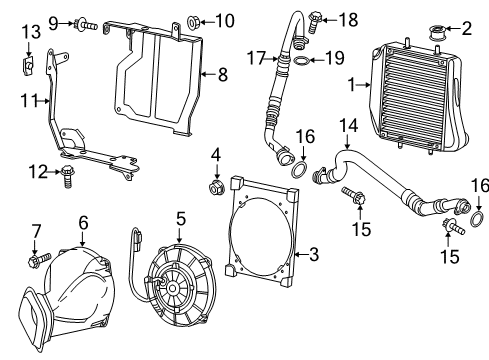 2013 Mercedes-Benz C63 AMG Oil Cooler - Belts Diagram 2