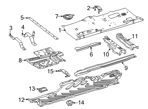 2020 Mercedes-Benz E450 Floor & Rails Diagram 4