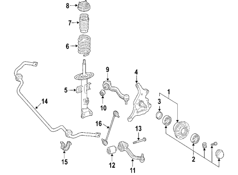 2010 Mercedes-Benz SLK300 Front Suspension Components