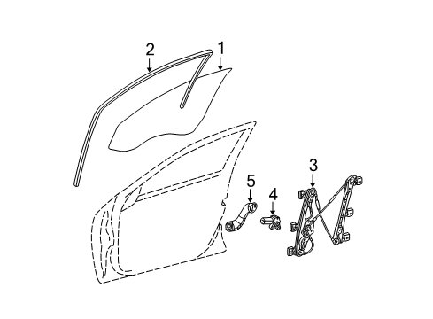 2006 Mercedes-Benz E55 AMG Front Door Diagram