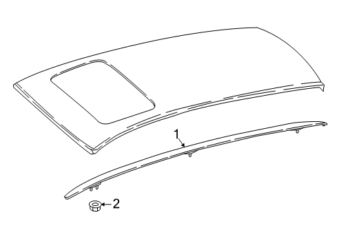 2017 Mercedes-Benz E400 Exterior Trim - Roof
