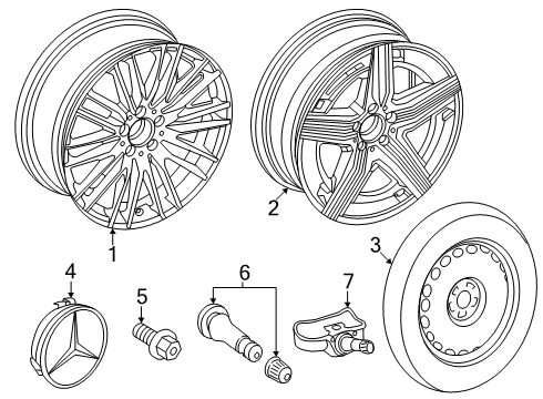 2025 Mercedes-Benz GLC300 Wheels Diagram 2