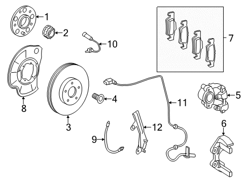 2012 Mercedes-Benz CL600 Anti-Lock Brakes Diagram
