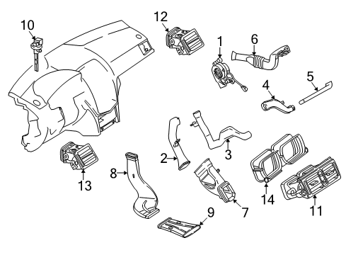 2013 Mercedes-Benz C63 AMG Ducts Diagram